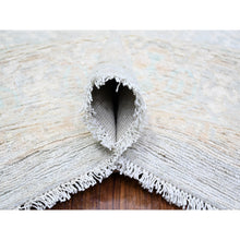 Load image into Gallery viewer, 8&#39;x9&#39;10&quot; Chrome Gray, Washed Out Khotan Inspired Pomegranate Design, High Grade Wool, Hand Knotted, Oriental Rug FWR447840