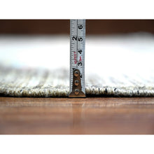 Load image into Gallery viewer, 8&#39;x9&#39;5&quot; Wolf Gray, Hand Knotted, Folk Art Willow And Cypress Tree Design Peshawar, Borderless, Shiny And Soft Wool, Oriental Rug FWR447864