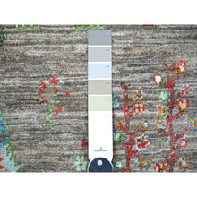 Load image into Gallery viewer, 5&#39;x6&#39;8&quot; Ice Gray, Natural Dyes, Ethnic Large Scale Tree Design, Extra Soft Wool, Hand Knotted, Afghan Aryana Collection, Oriental Rug FWR447876