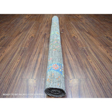 Load image into Gallery viewer, 5&#39;x6&#39;8&quot; Ice Gray, Natural Dyes, Ethnic Large Scale Tree Design, Extra Soft Wool, Hand Knotted, Afghan Aryana Collection, Oriental Rug FWR447876