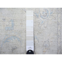 Load image into Gallery viewer, 2&#39;6&quot;x12&#39;2&quot; Gray Goose, Washed Out Peshawar With Faded Colors, Vegetable Dyes, Extra Soft Wool, Hand Knotted, Runner Oriental Rug FWR447882