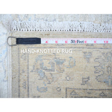 Load image into Gallery viewer, 2&#39;6&quot;x12&#39;2&quot; Gray Goose, Washed Out Peshawar With Faded Colors, Vegetable Dyes, Extra Soft Wool, Hand Knotted, Runner Oriental Rug FWR447882