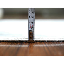 Load image into Gallery viewer, 3&#39;1&quot;x11&#39;7&quot; Frost White, Vegetable Dyes, Washed Out Peshawar With Faded Designs, Extra Soft Wool, Hand Knotted, Runner Oriental Rug FWR447894