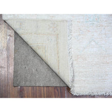 Load image into Gallery viewer, 3&#39;1&quot;x5&#39; Pearl White, Hand Knotted, 100% Wool, Vegetable Dyes, White Wash Peshawar with Faded Design, Oriental Rug FWR447900