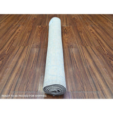 Load image into Gallery viewer, 3&#39;x4&#39;10&quot; Cream Color, Hand Knotted, White Wash Peshawar with Faded Design, Vegetable Dyes, 100% Wool, Oriental Rug FWR447906
