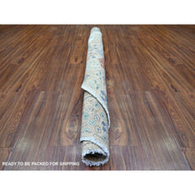 Load image into Gallery viewer, 6&#39;x6&#39; Cement Gray, Willow Tree Design, Hand Knotted, High Grade Wool, Vegetable Dyes, Round Oriental Rug FWR447918