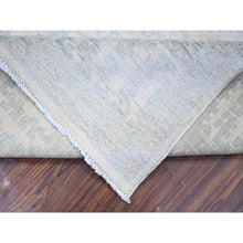 Load image into Gallery viewer, 7&#39;10&quot;x9&#39;5&quot; Anti-Flash White, Hand Knotted, White Wash Khotan Inspired Pomegranate Design, Shiny Wool, Oriental Rug FWR448002