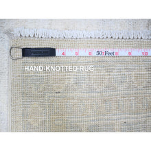 Load image into Gallery viewer, 7&#39;10&quot;x9&#39;5&quot; Anti-flash White, Hand Knotted, White Wash Khotan Inspired Pomegranate Design, Shiny Wool, Oriental Rug FWR448002