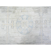 Load image into Gallery viewer, 10&#39;1&quot;x14&#39;4&quot; Silver Chalice, White Wash Peshawar With Khotan Design, Organic Wool, Hand Knotted, Oriental Rug FWR448008