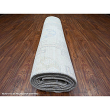 Load image into Gallery viewer, 10&#39;1&quot;x14&#39;4&quot; Silver Chalice, White Wash Peshawar With Khotan Design, Organic Wool, Hand Knotted, Oriental Rug FWR448008