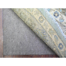 Load image into Gallery viewer, 8&#39;x8&#39; Alaska Blue, All Over Mahal Design, Densely Woven, Soft Wool, Hand Knotted, Vegetable Dyes, Round Oriental Rug FWR448086