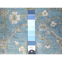 Load image into Gallery viewer, 8&#39;x8&#39; Alaska Blue, All Over Mahal Design, Densely Woven, Soft Wool, Hand Knotted, Vegetable Dyes, Round Oriental Rug FWR448086