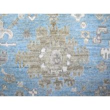 Load image into Gallery viewer, 8&#39;x8&#39; Alaska Blue, All Over Mahal Design, Densely Woven, Soft Wool, Hand Knotted, Vegetable Dyes, Round Oriental Rug FWR448086