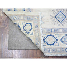 Load image into Gallery viewer, 5&#39;1&quot;x6&#39;6&quot; Feather White, Vintage Look Kazak, High Grade Wool, Hand Knotted , Natural Dyes, Oriental Rug FWR448110