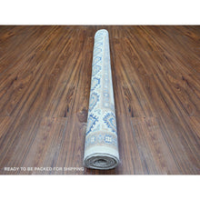 Load image into Gallery viewer, 5&#39;1&quot;x6&#39;6&quot; Feather White, Vintage Look Kazak, High Grade Wool, Hand Knotted , Natural Dyes, Oriental Rug FWR448110