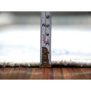 5'1"x6'6" Feather White, Vintage Look Kazak, High Grade Wool, Hand Knotted , Natural Dyes, Oriental Rug FWR448110