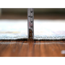 Load image into Gallery viewer, 2&#39;8&quot;x11&#39; Arctic Blue, Kashkuli Gabbeh Design Natural Dyes, Fine Weave Pure Wool Hand Knotted, Runner Oriental Rug FWR448140