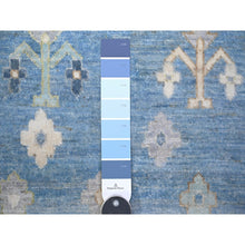 Load image into Gallery viewer, 8&#39;2&quot;x9&#39;7&quot; Queen Blue, Fine Kashkuli Gabbeh With Small Animals And Human Figurines, Pure Wool, Natural Dyes, Hand Knotted, Oriental Rug FWR448146