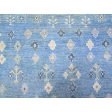 Load image into Gallery viewer, 8&#39;2&quot;x9&#39;7&quot; Queen Blue, Fine Kashkuli Gabbeh With Small Animals And Human Figurines, Pure Wool, Natural Dyes, Hand Knotted, Oriental Rug FWR448146