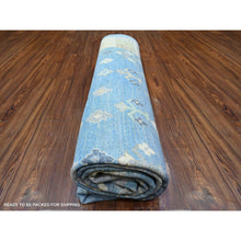 Load image into Gallery viewer, 8&#39;2&quot;x9&#39;7&quot; Queen Blue, Fine Kashkuli Gabbeh With Small Animals And Human Figurines, Pure Wool, Natural Dyes, Hand Knotted, Oriental Rug FWR448146