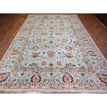 Load image into Gallery viewer, 8&#39;9&quot;x11&#39;10&quot; Ash Gray, Sultani Motifs With Tabriz All Over Shah Abbas Design, Hand Knotted, High Quality Wool, Natural Dyes, Oriental Rug FWR448164
