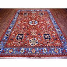Load image into Gallery viewer, 8&#39;2&quot;x10&#39;1&quot; Prismatic Red, Densely Woven ,afghan Ersari With Large Elements Design,  100% Wool, Hand Knotted, Natural Dyes, Oriental Rug FWR448188