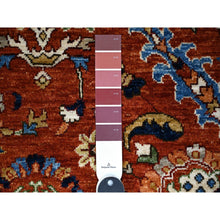 Load image into Gallery viewer, 8&#39;2&quot;x10&#39;1&quot; Prismatic Red, Densely Woven ,afghan Ersari With Large Elements Design,  100% Wool, Hand Knotted, Natural Dyes, Oriental Rug FWR448188