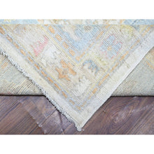 Load image into Gallery viewer, 12&#39;2&quot;x16&#39; Smoky White, Afghan Angora Oushak With All Over Floral Pattern, Hand Knotted, Natural Wool, Oversized Oriental Rug FWR448200