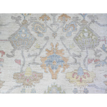 Load image into Gallery viewer, 12&#39;2&quot;x16&#39; Smoky White, Afghan Angora Oushak With All Over Floral Pattern, Hand Knotted, Natural Wool, Oversized Oriental Rug FWR448200