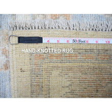 Load image into Gallery viewer, 12&#39;2&quot;x16&#39; Smoky White, Afghan Angora Oushak With All Over Floral Pattern, Hand Knotted, Natural Wool, Oversized Oriental Rug FWR448200