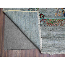 Load image into Gallery viewer, 8&#39;9&quot;x12&#39;1&quot; Misty Gray, Sultani Motif With Tabriz Shah Abbas Flower Design Featuring A Plain Border, 100% Wool, Hand Knotted, Oriental Rug FWR448224