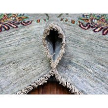 Load image into Gallery viewer, 8&#39;9&quot;x12&#39;1&quot; Misty Gray, Sultani Motif With Tabriz Shah Abbas Flower Design Featuring A Plain Border, 100% Wool, Hand Knotted, Oriental Rug FWR448224