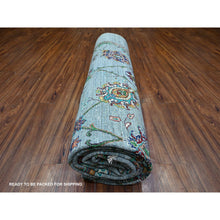 Load image into Gallery viewer, 8&#39;9&quot;x12&#39;1&quot; Misty Gray, Sultani Motif With Tabriz Shah Abbas Flower Design Featuring A Plain Border, 100% Wool, Hand Knotted, Oriental Rug FWR448224