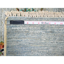 Load image into Gallery viewer, 8&#39;9&quot;x12&#39;1&quot; Misty Gray, Sultani Motif With Tabriz Shah Abbas Flower Design Featuring A Plain Border, 100% Wool, Hand Knotted, Oriental Rug FWR448224