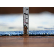 Load image into Gallery viewer, 9&#39;x11&#39;5&quot; Berry Blue With Huntington White, Vintage Look Kazak With Large Medallions Design High Grade Wool, Hand Knotted, Natural Dyes, Oriental Rug FWR448356