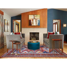Load image into Gallery viewer, 9&#39;4&quot;x12&#39; Arsenal Red, Hand Knotted, Shiraz Design, Afghan Vegetable Dyes, 100% Wool, Oriental Rug FWR448560