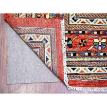 Load image into Gallery viewer, 9&#39;4&quot;x12&#39; Arsenal Red, Hand Knotted, Shiraz Design, Afghan Vegetable Dyes, 100% Wool, Oriental Rug FWR448560