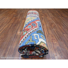 Load image into Gallery viewer, 9&#39;4&quot;x12&#39; Arsenal Red, Hand Knotted, Shiraz Design, Afghan Vegetable Dyes, 100% Wool, Oriental Rug FWR448560