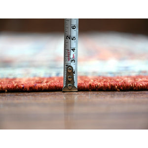 9'4"x12' Arsenal Red, Hand Knotted, Shiraz Design, Afghan Vegetable Dyes, 100% Wool, Oriental Rug FWR448560
