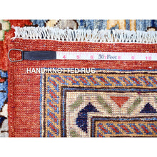 Load image into Gallery viewer, 9&#39;4&quot;x12&#39; Arsenal Red, Hand Knotted, Shiraz Design, Afghan Vegetable Dyes, 100% Wool, Oriental Rug FWR448560
