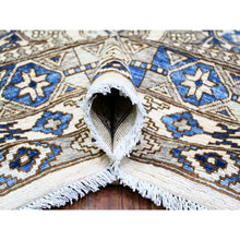 Load image into Gallery viewer, 9&#39;1&quot;x12&#39; Porcelain Ivory, Afghan Ersari With Elephant Feet Design, Hand Knotted, Natural Dyes, Natural Wool, Oriental Rug FWR448566