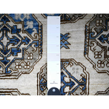 Load image into Gallery viewer, 9&#39;1&quot;x12&#39; Porcelain Ivory, Afghan Ersari With Elephant Feet Design, Hand Knotted, Natural Dyes, Natural Wool, Oriental Rug FWR448566