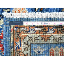 Load image into Gallery viewer, 3&#39;x4&#39;10&quot; Lapis Blue, Hand Knotted, Extra Soft Wool, Afghan Ersari With Geometric Gul Motifs, Natural Dyes, Densely Woven, Oriental Rug FWR448638
