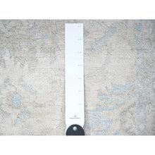 Load image into Gallery viewer, 3&#39;9&quot;x5&#39;7&quot; Stone White, Washed Out Peshawar With Faded Designs, Organic Wool, Hand Knotted, Oriental Rug FWR448692