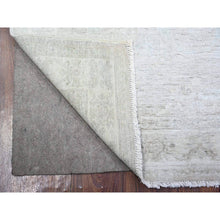 Load image into Gallery viewer, 4&#39;x5&#39;9&quot; Gainsboro Gray With Night White, White Wash Peshawar With Faded Colors, Velvet And Soft Wool, Hand Knotted, Oriental Rug FWR448698