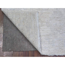 Load image into Gallery viewer, 3&#39;10&quot;x5&#39;7&quot; Delicate White, Washed Out Peshawar with Faded Designs, Vegetable Dyes, Shiny Wool, Hand Knotted, Oriental Rug FWR448710