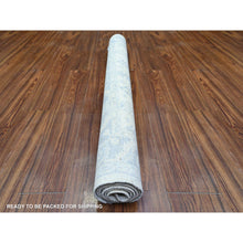 Load image into Gallery viewer, 4&#39;1&quot;x5&#39;8&quot; Feather White, White Wash Peshawar With Faded Colors, Natural Dyes, Shiny Wool, Hand Knotted, Oriental Rug FWR448728