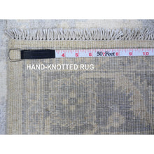 Load image into Gallery viewer, 4&#39;1&quot;x5&#39;8&quot; Ivory, Densely Woven Pure Wool Hand Knotted, Caucasian Super Kazak Natural Dyes, Oriental Rug FWR430122