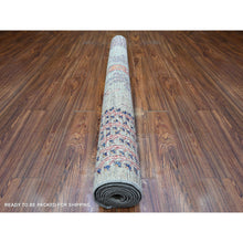 Load image into Gallery viewer, 5&#39;7&quot;x8&#39;3&quot; Nevada Gray, Cypress Tree And Animal Figurines, Ariana Afghan, Dense Weave, Organic Wool, Vegetable Dyes,  Hand Knotted, Oriental Rug FWR448776