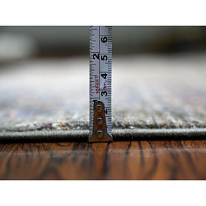 5'7"x8'3" Nevada Gray, Cypress Tree And Animal Figurines, Ariana Afghan, Dense Weave, Organic Wool, Vegetable Dyes,  Hand Knotted, Oriental Rug FWR448776